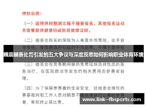 魏震禁赛处罚引发的五大争议与深度反思如何影响职业体育环境